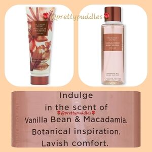 🤎 2pc Victoria's Secret Vanilla Bean & Macadamia Indulge Mist & Lotion Set 🤎